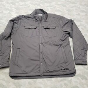 Kuiu Jacket Mens 2XL Gray 3 DeFX + DWR Snap Up Pockets Long Sleeve